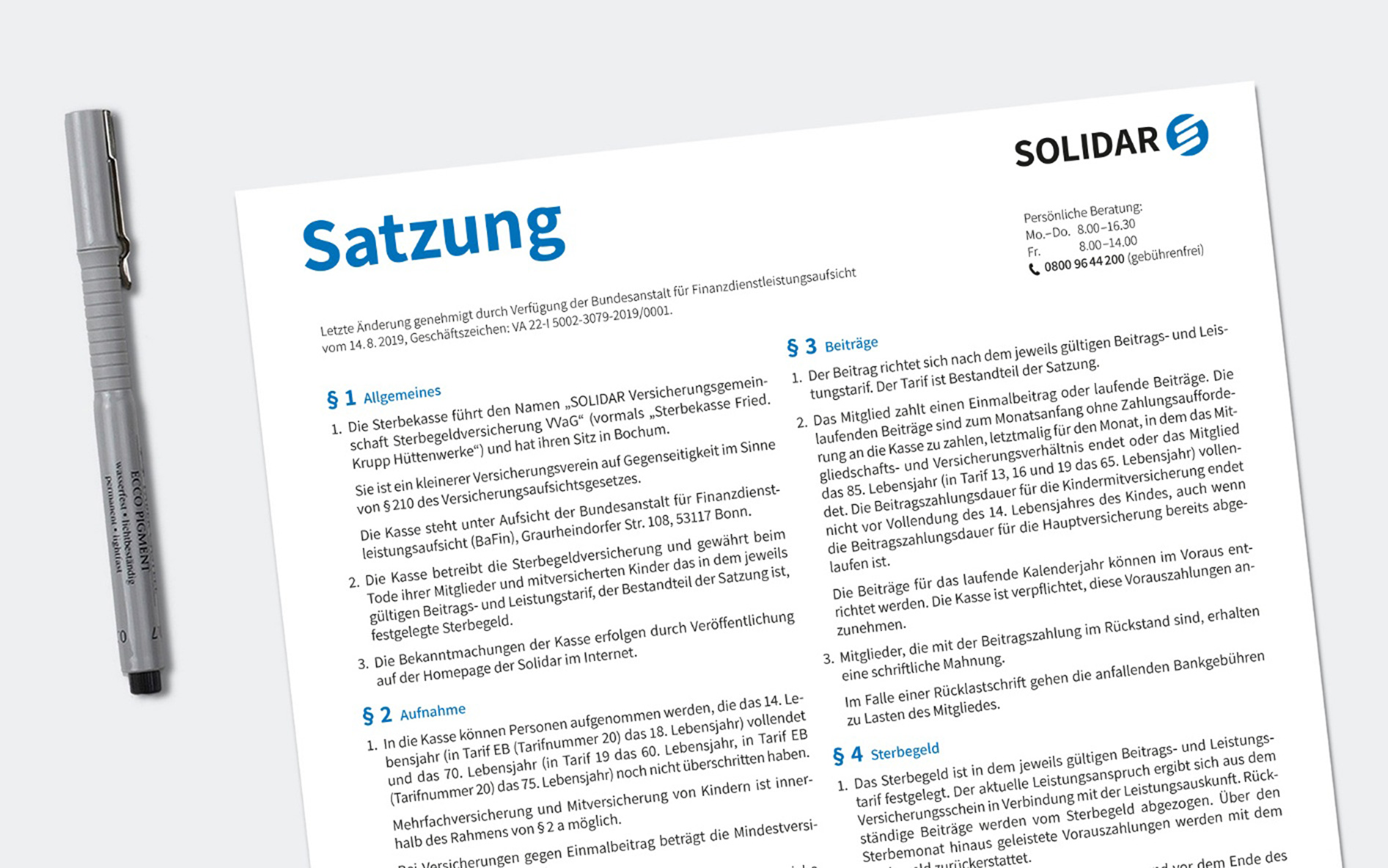 Genehmigung der Satzungsänderung 2025